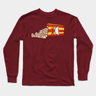 Funny popcorn falling Long Sleeve T-Shirt